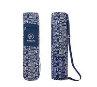 Classic Yoga Mat Bag Adjustable Shoulder Carry (Royal Blue Pink)