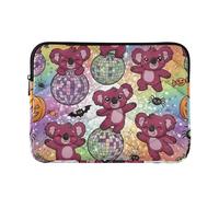 Classical 15 Inch 16 Inch Black Koalas and Disco Elements Print Travel Laptop Sleeve Bag