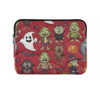 Classical 15 Inch 16 Inch Cute Halloween Monsters Pattern Print Travel Laptop Sleeve Bag