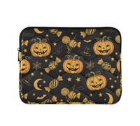 Classical 15 Inch 16 Inch Halloween Pumpkin Candy Pattern Print Travel Laptop Sleeve Bag