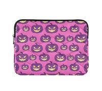 Classical 15 Inch 16 Inch Pink Halloween Pumpkin Pattern Print Travel Laptop Sleeve Bag