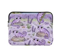 Classical 15 Inch 16 Inch Purple Lizard Lavender Field Print Travel Laptop Sleeve Bag