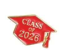 Classical 2026 Student Graduation Corsage Pin Enameled Coated Brooch Decorative Zn Alloy Badge for Celebration Drip Oil Coating Pin