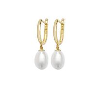 Classical 9ct Gold Freshwater Cultured Pearl Ladies Drop Earrings - 27mm*7mm WJS20352