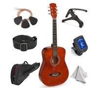 Classical Acoustic Guitar For Kids By MasterPlay- 30” Beginner Guitar For Learners- Accoustic String Starter Kit: Guitar Bag, Tuner, Strap, Extra Strings, Picks, Wash Cloth, Capo (Mahagnah)