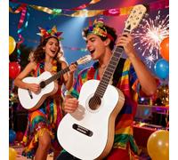 Classical Acoustic Guitar Kit for Beginners with Gig Bag, Tuner, Strap, Strings, Picks - Complete Starter Set for Adults and Teens