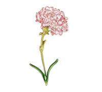 Classical Alloy Carnation Brooch with Enameled Coloring Mother ' s Day Sensitive Skin and Formal Event Floral Corsage Pin