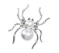Classical Animal Shape Brooch Boasting Black White Pearls Detail Unisex Corsage Halloween Costume Decoration Pin Animal Brooch