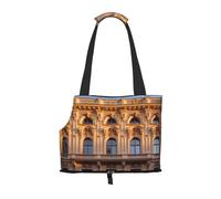 Classical Architecture Printed Portable Foldable pet Shoulder Bag, Suitable for Carrying Small Pets
