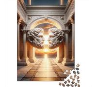 Classical Archway Sunset Adult Jigsaw Puzzle, 1000 Pieces, 38x26cm/1000pcs; Clean White Cardboard for Sorting; Tabletop Entertainment at Home