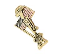 Classical Armed Commemorative Brooch Featuring Sturdy Design, Ideal for Gifts and Displays Patriotic Collectors Pin