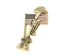 Classical Armed Commemorative Brooch Featuring Sturdy Design, Ideal for Gifts and Displays Soldier Themed Jewelry