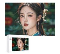 Classical Beauty Puzzle for Adults Wooden Jigsaw Puzzle for Mother's Day Premium Puzzle with Unique Art Design Challenging Brain Teaser Birthday Gift for All Ages 1000 PCS