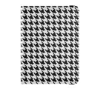 Classical Black White Houndstooth Leather cute passport holder for travel Wallet Combo Badge ID Vaccine Card Holder Wallet for men Waterproof