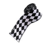 Classical Black White Ribbon Strips Christmas Tree Decorations Gift Wrapping Supplies Crafting Materials Polyester Fabric User Friendly Burlap Ribbon