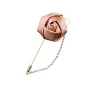 Classical Boutonniere Rose Flower Corsage Pin for Wedding Ceremony Groom Silk Flower for Special Occasion Dressingup Groomsmen Boutonniere