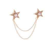 Classical British Inspired Metal Star Lapel Pin Trendy Lapel Decoration Star Corsage for Suits Formal Wear Unique Shaped Badge