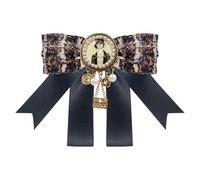 Classical British Themed Ribbon Alloy Pin Bowtie Sophisticated Embellishment Brooch for Formal Casual Wear Alloy Scarf Pin Bowtie