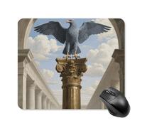 Classical Bronze Eagle Square Mouse Pads Non-Slip Rubber Base Mouse Mat Cute Mousepad Funny Computer Desk Accessories for Office Home Gaming Work 25 * 30cm