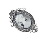 Classical Cameo Portrait Brooch Retro Filigree Design With Sturdy Alloy Women's Clothing Accessory For Gift Giving Sturdy Alloy Cameo Jewelry