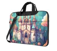 Classical castle Laptop Bag Portable Handbag, Safe Protective Inner Lining for Business Trip and Office Use, Black, 13 inch