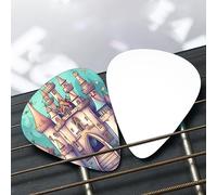 Classical castle Patterned guitar pick set - (thin/medium/thick), widely compatible with all kinds of stringed instruments,