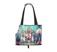 Classical Castle Printed Portable Foldable pet Shoulder Bag, Suitable for Carrying Small Pets