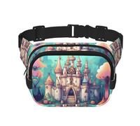 Classical Castle Square Double-Layer Waist Bag for Outdoor Activities Such as Sports, Travel, Hiking, Cycling
