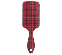 Classical Checkered Red Black gentle hair brush blow Designed scalp massager brush for thinning hair with Ergonomic handle cepillos para cabello