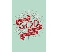 Classical Conversations Motto Notebook: 6x9" Lined Journal with "To Know God and Make Him Known" in Mint and Red