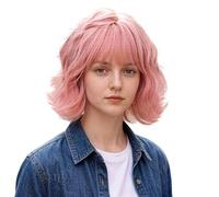 Classical Curly Wigs with Bangs Artificial Hair Full Head Covering Hairpiece Lightweight and Classical Curly Wigs with Bangs Artificial Hair Full Head Covering Hairpiece