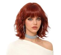 Classical Curly Wigs with Bangs Artificial Hair Full Head Covering Hairpiece Lightweight and Classical Curly Wigs with Bangs Artificial Hair Full Head Covering Hairpiece