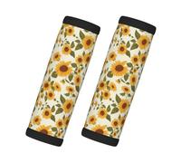 Classical Cute Sunflower Luggage Handle Wraps for Suitcase, Soft Luggage Handle Covers, Luggage Tags Identifiers for Suitcases, Travel Luggage Accessories Essentials for Flying