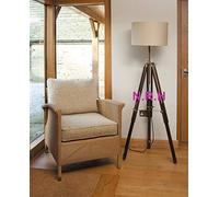 Classical Designer Marine Tripod Floor Lamp Retro Vintage Wooden Tripod Lamp (with Out Shade)