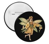 Classical Fairy Round Lapel Pin Badges Backpack Pins Brooch for Hats Clothing Decorations 12PCS
