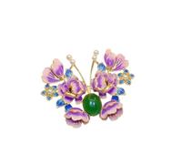 Classical Flower Butterfly Brooch Women's Chinese National Tide PinsDesigner Corsage Cheongsam Coat With Accessories