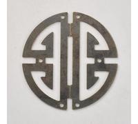 Classical Furniture Iron Accessories Antique Bronze Iron Piece Longevity Decorative Piece Diameter 6cm Decorative Piece(Antique Brass)