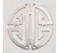 Classical Furniture Iron Accessories Antique Bronze Iron Piece Longevity Decorative Piece Diameter 6cm Decorative Piece(Silver)