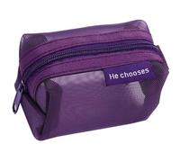 Classical Geometrical Nylon Organizers Multi Use Zippered Case for Writing Tools Accessories Storage Durablity Meshes Utility Pouches Small Storage Bag