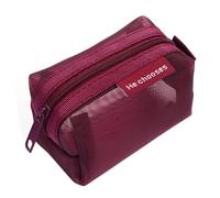 Classical Geometrical Nylon Organizers Multi Use Zippered Case for Writing Tools Accessories Storage Durablity Meshes Utility Pouches Small Storage Bag