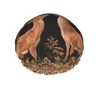 Classical Gorgeous Sika Deer And Colorful Flower Bath Cap