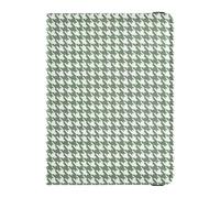 Classical Green White Houndstooth Leather Passport and Vaccine Card Holder Combo for travel Wallet Combo Document Organizer Holder Accessories for women Lightweight