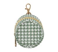 Classical Green White Houndstooth Newborned Boy Pacifier Case with Zipper and Clip Wristlet Wallet, Baby Essentials recipiente para chupones
