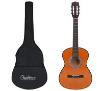 Classical Guitar 3/4 (36") Dark Brown Basswood w/ Black Fabric Gig Bag + Strap.