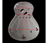 Classical Guitar Acrylic Template, Transparent 4mm Guitar Building Mold with Sound Hole and Bracing Layout Guide Compatible with Hauser, Torres, Bouchet and Romanillos Designs (#3-Antonio de torres 2)