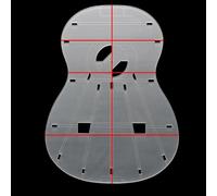Classical Guitar Acrylic Template, Transparent 4mm Guitar Building Mold with Sound Hole and Bracing Layout Guide Compatible with Hauser, Torres, Bouchet and Romanillos Designs (#6-Robert Bouchet)