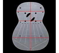 Classical Guitar Acrylic Template, Transparent 4mm Guitar Building Mold with Sound Hole and Bracing Layout Guide Compatible with Hauser, Torres, Bouchet and Romanillos Designs (#7-1937 hauser)