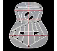 Classical Guitar Acrylic Template, Transparent 4mm Guitar Building Mold with Sound Hole and Bracing Layout Guide Compatible with Hauser, Torres, Bouchet and Romanillos Designs (#5-Hermann hauser39IN)
