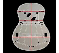 Classical Guitar Acrylic Template, Transparent 4mm Guitar Building Mold with Sound Hole and Bracing Layout Guide Compatible with Hauser, Torres, Bouchet and Romanillos Designs (#8-HONGYIN 39)