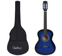 Classical Guitar Blue 3/4 (36") Basswood Nylon Strings + Black Bag Light Bag New